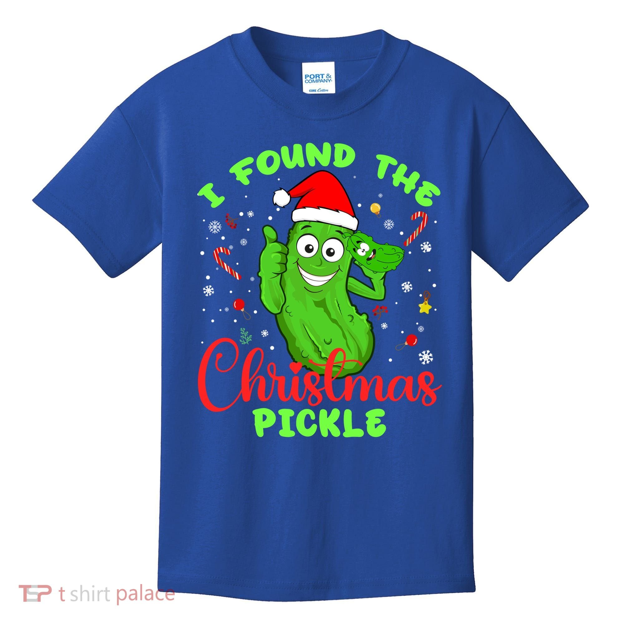 I Found The Christmas Pickle Funny Xmas Party Gift Kids T-Shirt