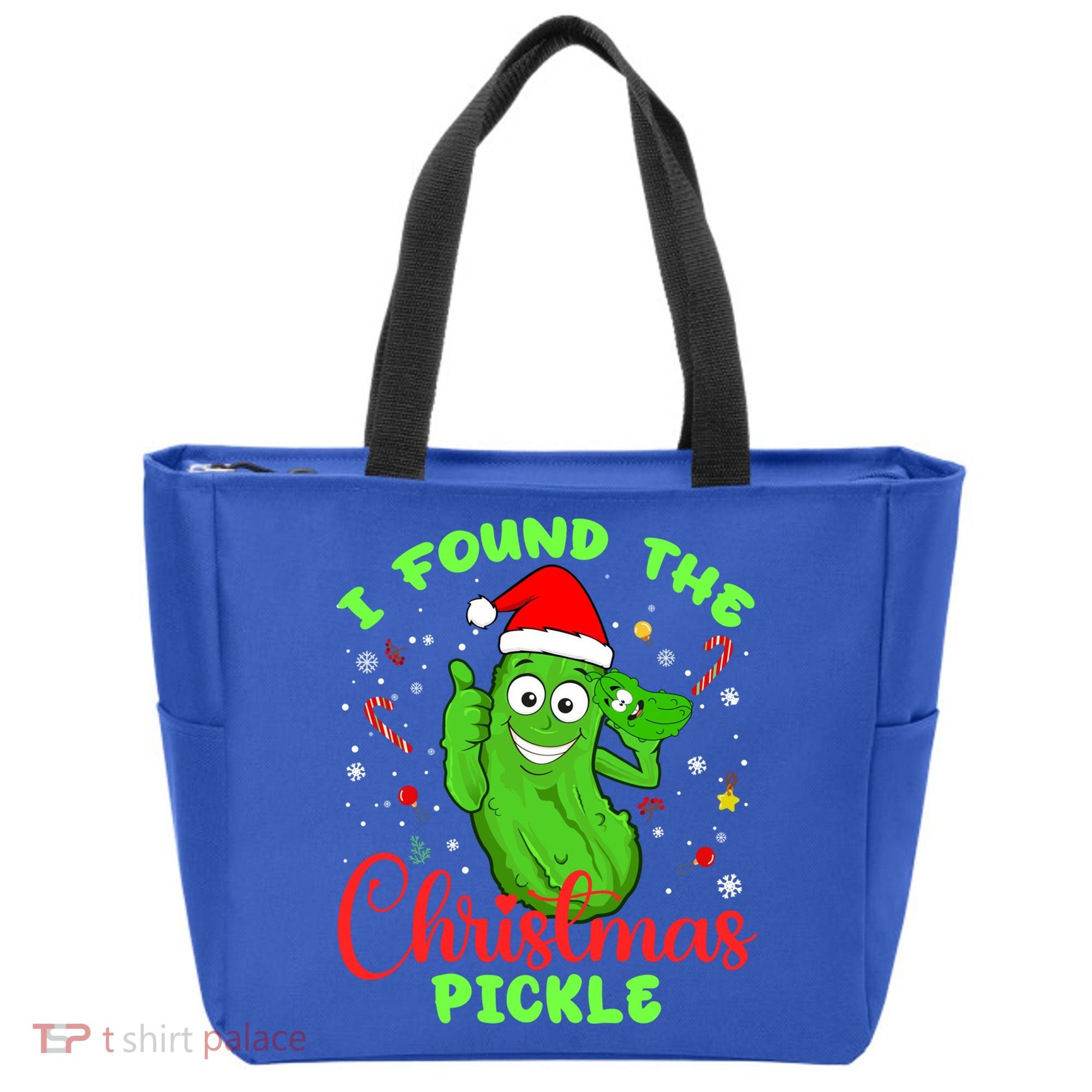 I Found The Christmas Pickle Funny Xmas Party Gift Tote Bag
