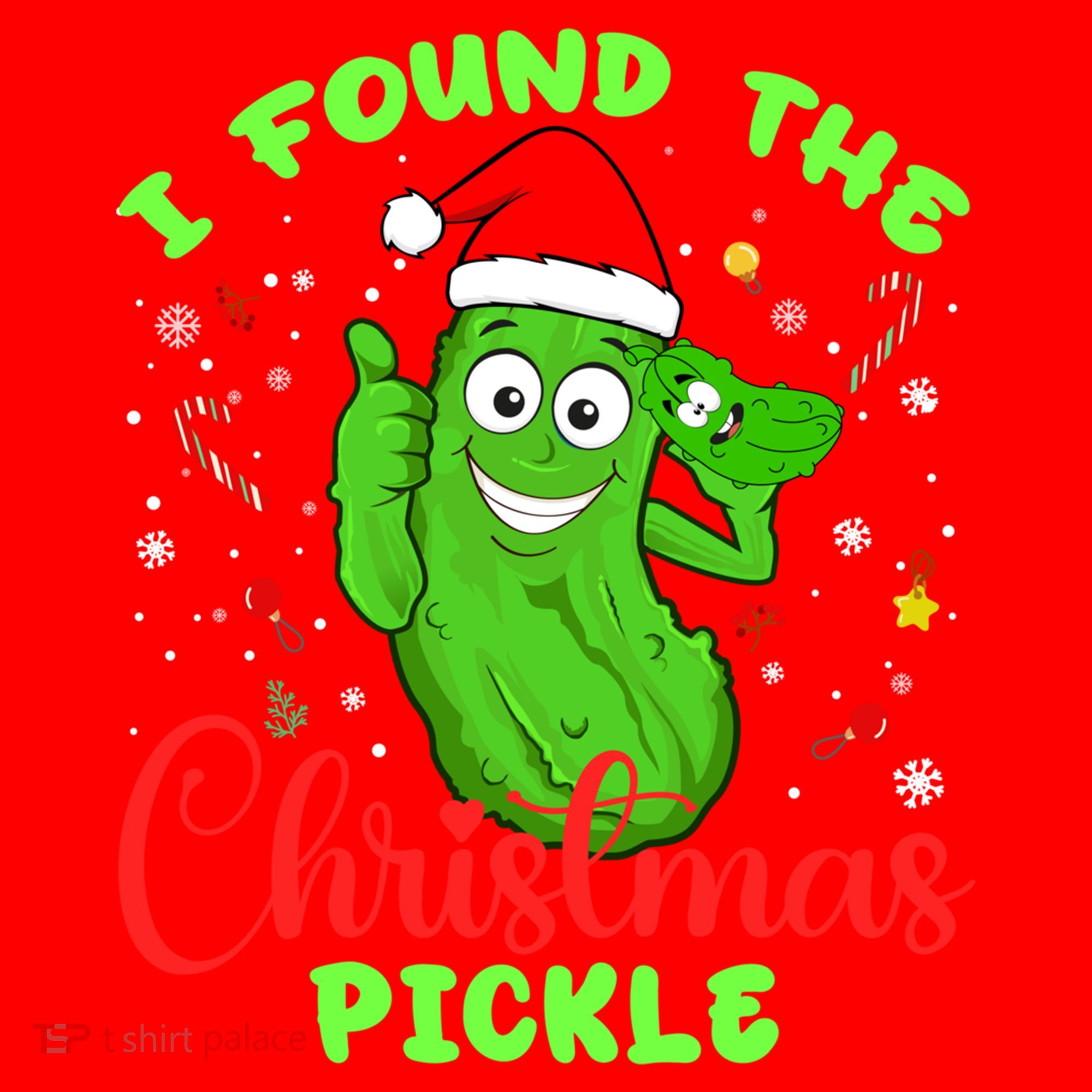 I Found The Christmas Pickle Funny Xmas Party Gift Santa Hat
