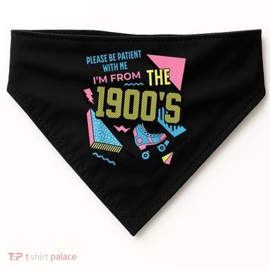 Im From The 1900s Please Be Patient With Me Gift USA-Made Doggie Bandana