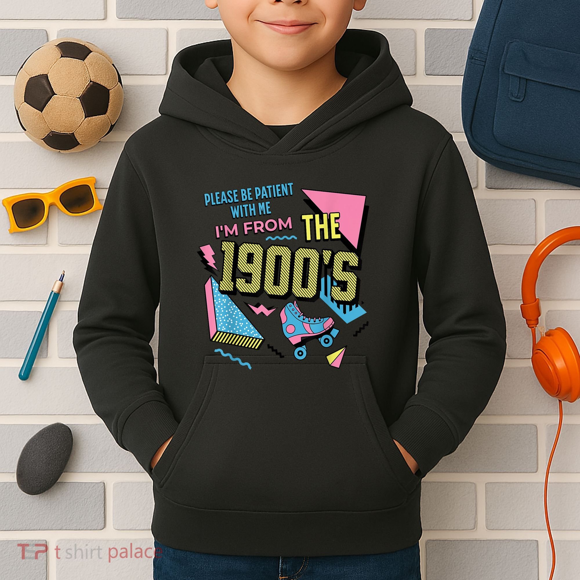 Im From The 1900s Please Be Patient With Me Gift Kids Hoodie