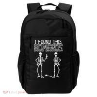 I Found This Humerus Funny Skeleton Backpack thumb 0
