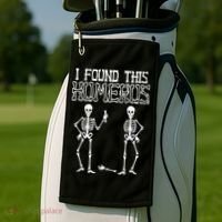 I Found This Humerus Funny Skeleton Golf Towel thumb 2