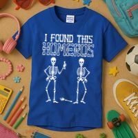 I Found This Humerus Funny Skeleton Kids T-Shirt thumb 3