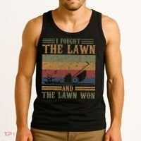 I fought the lawn and the lawn won Tank Top thumb 3
