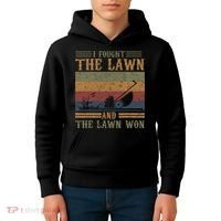I fought the lawn and the lawn won Kids Hoodie thumb 4
