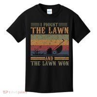 I fought the lawn and the lawn won Kids T-Shirt thumb 0