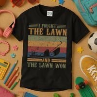 I fought the lawn and the lawn won Kids T-Shirt thumb 3