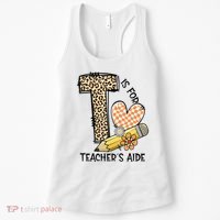 Is For Teacher’S Aide Back To First Day Of School Leopard Women's Tank Top thumb 0