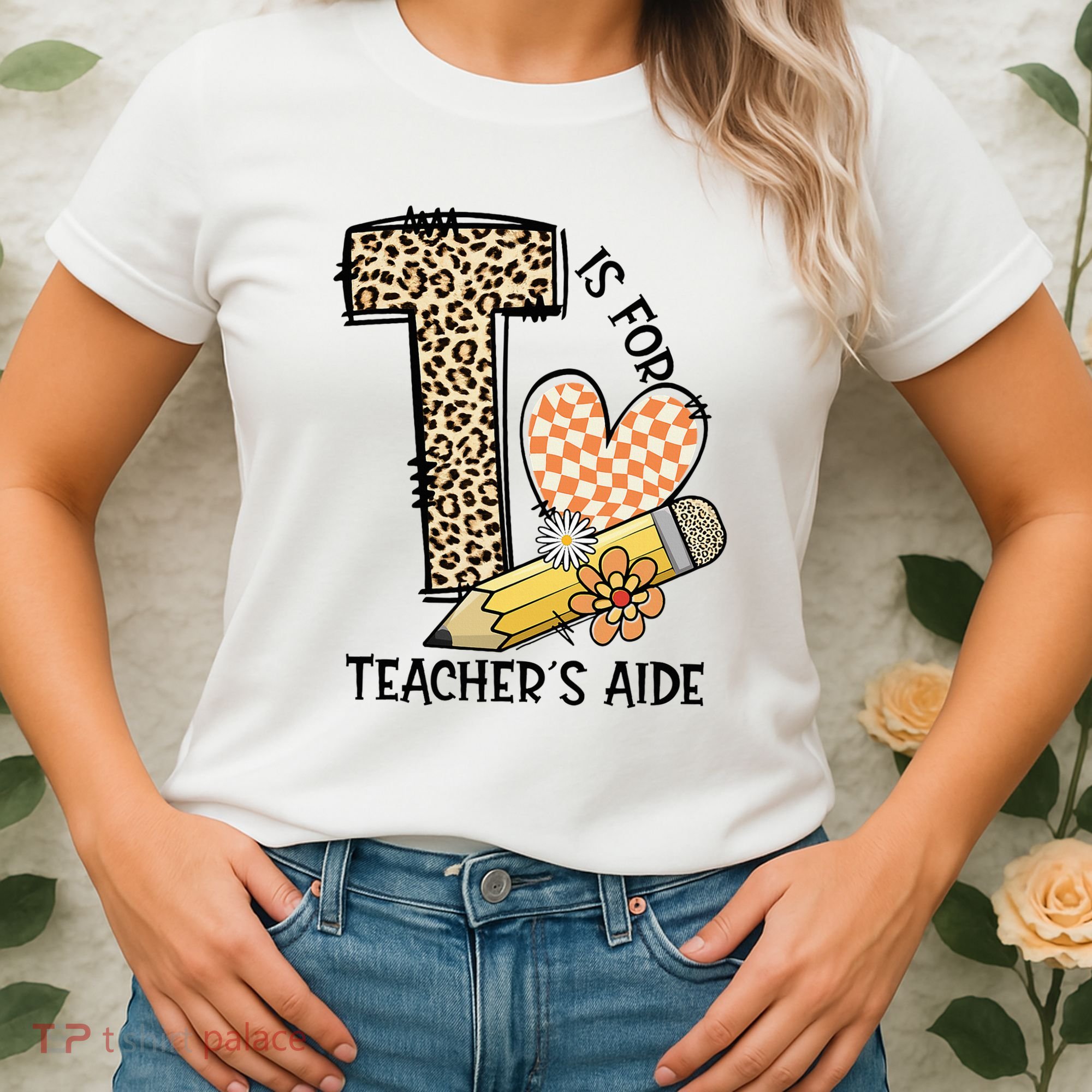 Is For Teacher’S Aide Back To First Day Of School Leopard Women's T-Shirt