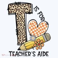Is For Teacher’S Aide Back To First Day Of School Leopard Women's T-Shirt thumb 6