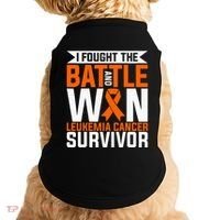 I Fought The Battle And Win Leukemia Cancer Survivor Doggie Tank thumb 0