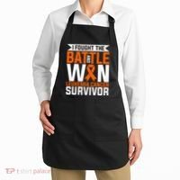 I Fought The Battle And Win Leukemia Cancer Survivor Apron thumb 2