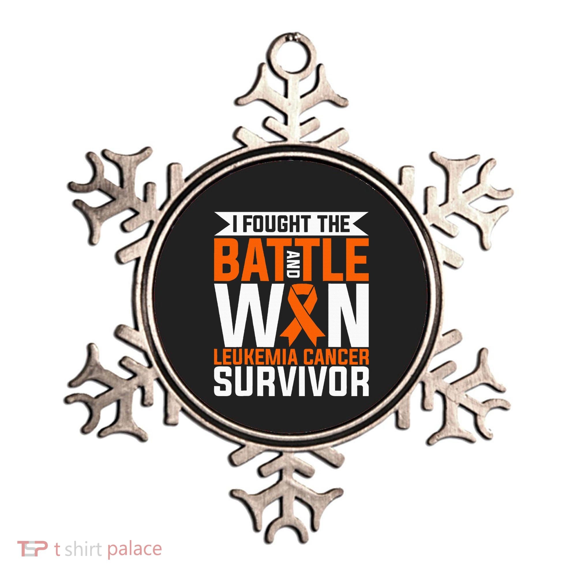 I Fought The Battle And Win Leukemia Cancer Survivor Ornament