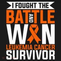 I Fought The Battle And Win Leukemia Cancer Survivor Ornament thumb 1