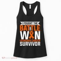 I Fought The Battle And Win Leukemia Cancer Survivor Women's Tank Top thumb 0