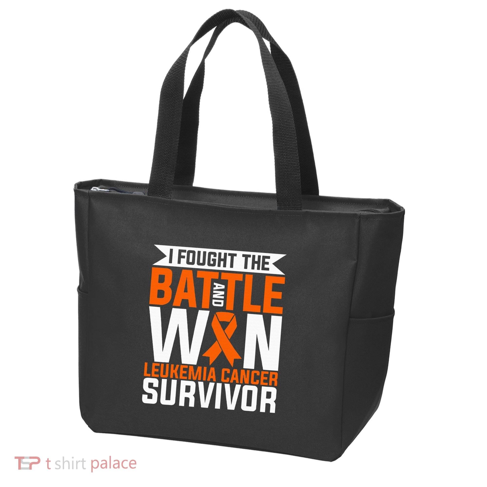 I Fought The Battle And Win Leukemia Cancer Survivor Tote Bag