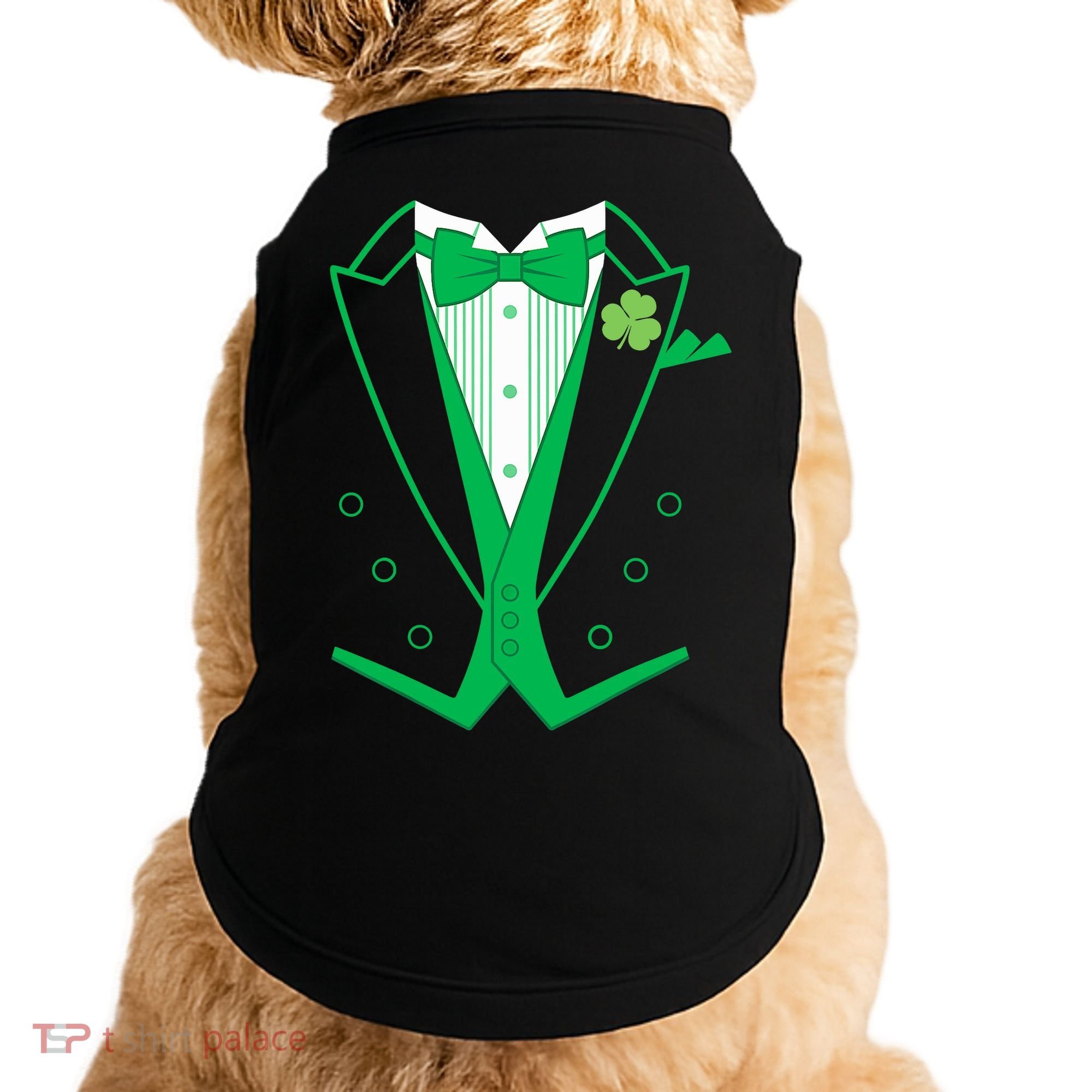 Irish Formal Tuxedo St. Patrick's Day Doggie Tank