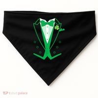 Irish Formal Tuxedo St. Patrick's Day USA-Made Doggie Bandana thumb 0