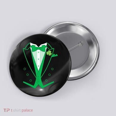 Irish Formal Tuxedo St. Patrick's Day Button