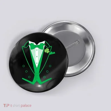 Irish Formal Tuxedo St. Patrick's Day Button