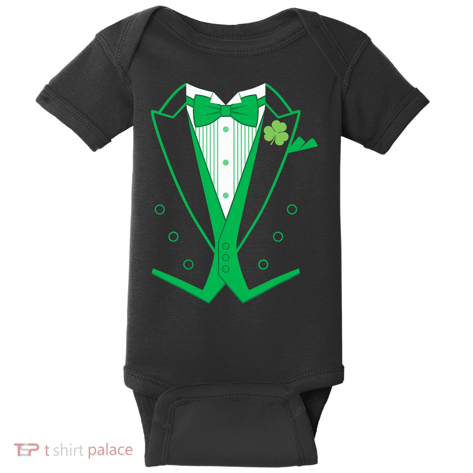 Irish Formal Tuxedo St. Patrick's Day Baby Bodysuit