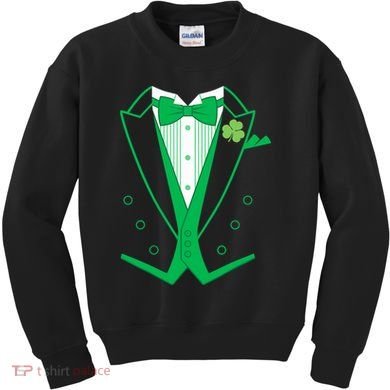 Irish Formal Tuxedo St. Patrick's Day Kids Sweatshirt