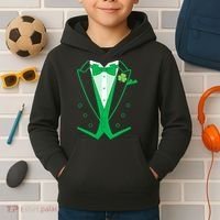 Irish Formal Tuxedo St. Patrick's Day Kids Hoodie thumb 2