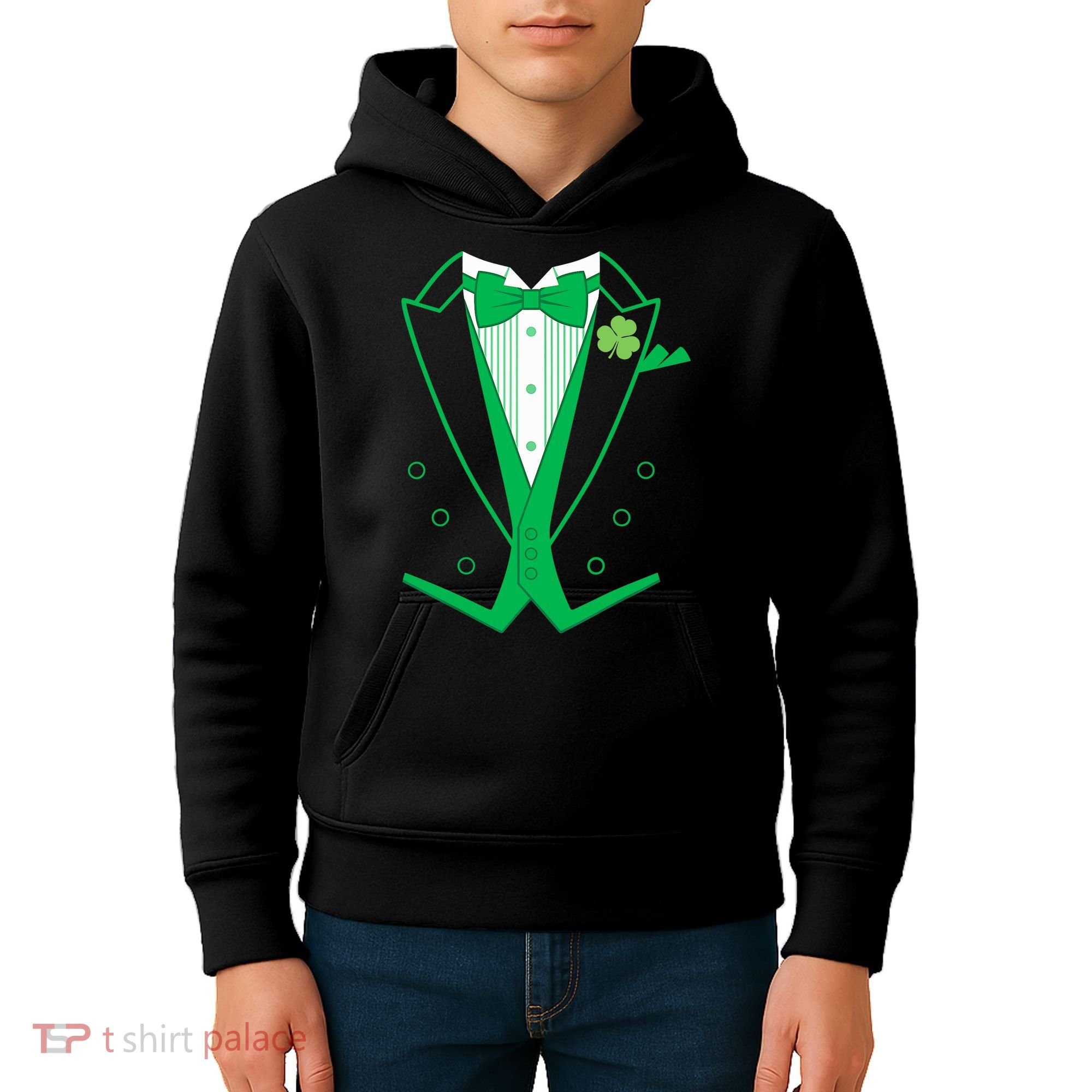 Irish Formal Tuxedo St. Patrick's Day Kids Hoodie