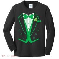 Irish Formal Tuxedo St. Patrick's Day Kids Long Sleeve Shirt thumb 0