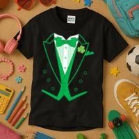 Irish Formal Tuxedo St. Patrick's Day Kids T-Shirt thumb 3