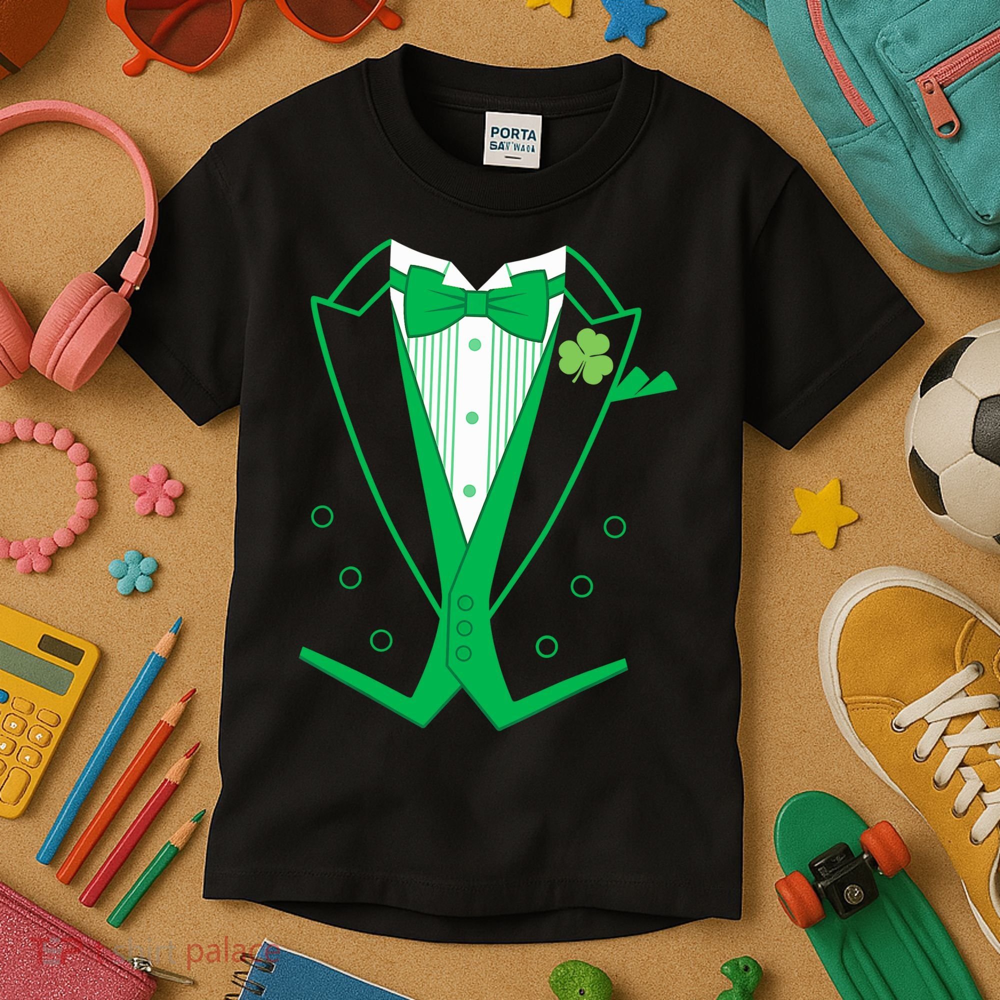 Irish Formal Tuxedo St. Patrick's Day Kids T-Shirt
