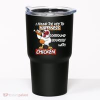 I Found The Key To Happiness, Surround Yourself With Chickens Tumbler thumb 0