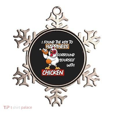 I Found The Key To Happiness, Surround Yourself With Chickens Ornament