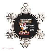 I Found The Key To Happiness, Surround Yourself With Chickens Ornament thumb 0