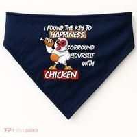 I Found The Key To Happiness, Surround Yourself With Chickens USA-Made Doggie Bandana thumb 0