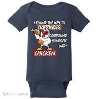 I Found The Key To Happiness, Surround Yourself With Chickens Baby Bodysuit thumb 0