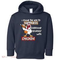 I Found The Key To Happiness, Surround Yourself With Chickens Toddler Hoodie thumb 0