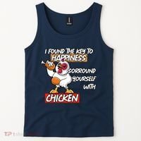 I Found The Key To Happiness, Surround Yourself With Chickens Tank Top thumb 2