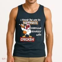 I Found The Key To Happiness, Surround Yourself With Chickens Tank Top thumb 3