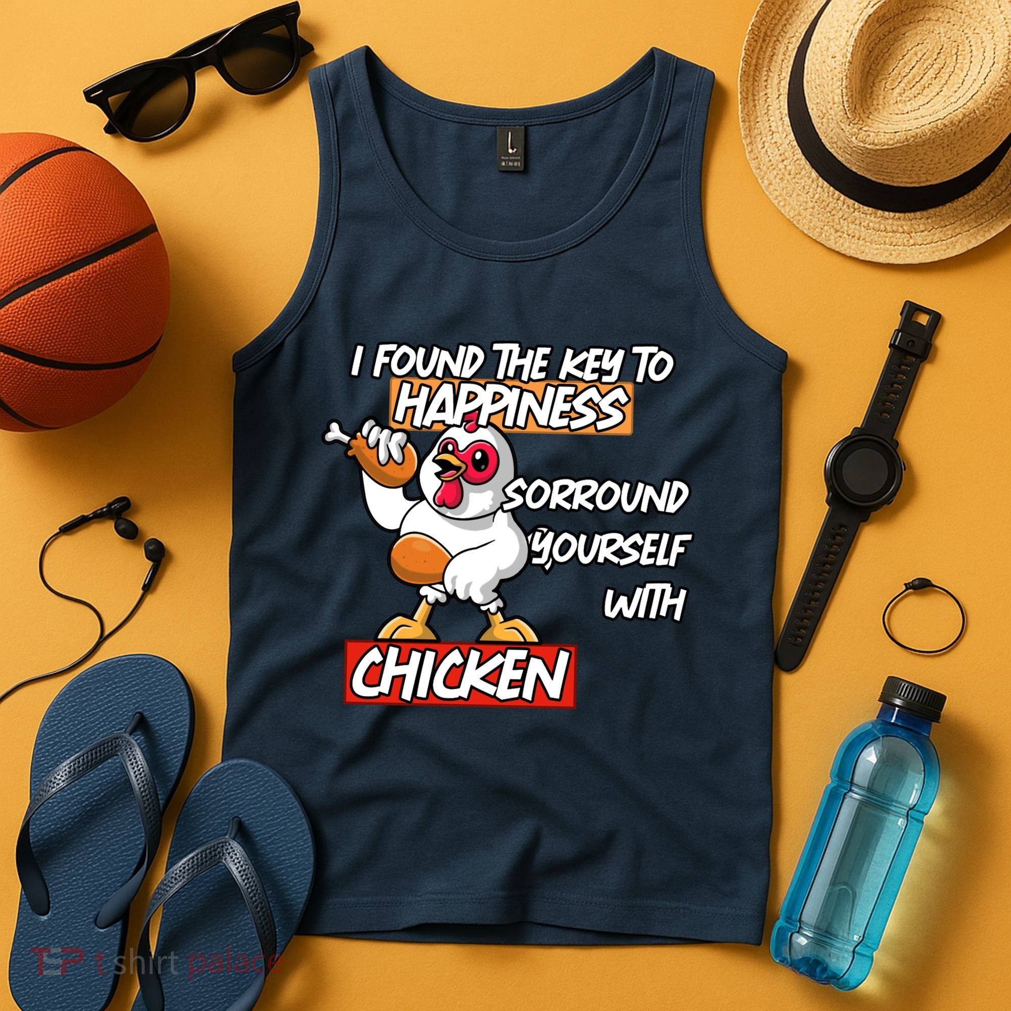 I Found The Key To Happiness, Surround Yourself With Chickens Tank Top