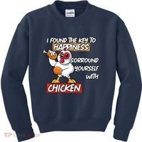 I Found The Key To Happiness, Surround Yourself With Chickens Kids Sweatshirt thumb 0