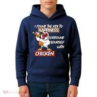 I Found The Key To Happiness, Surround Yourself With Chickens Kids Hoodie thumb 4