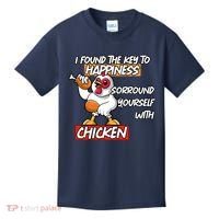I Found The Key To Happiness, Surround Yourself With Chickens Kids T-Shirt thumb 0