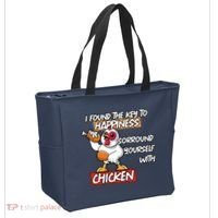 I Found The Key To Happiness, Surround Yourself With Chickens Tote Bag thumb 2