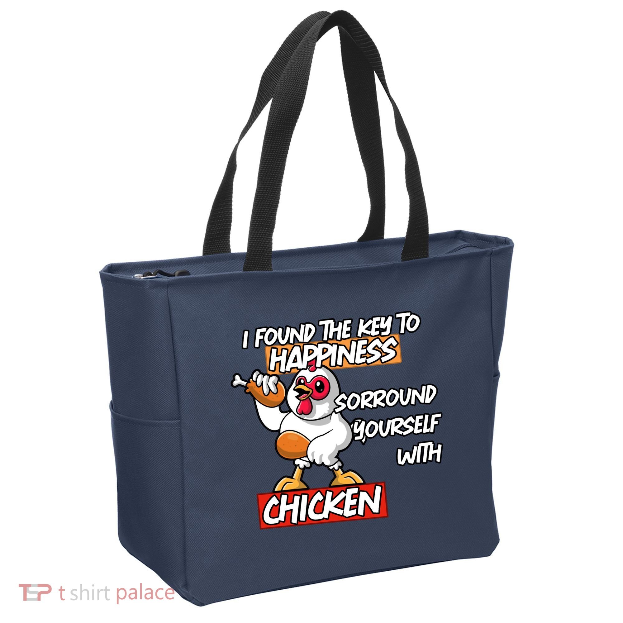 I Found The Key To Happiness, Surround Yourself With Chickens Tote Bag