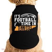 ItS Football Time In Tennessee Orange And White Doggie Tank thumb 0