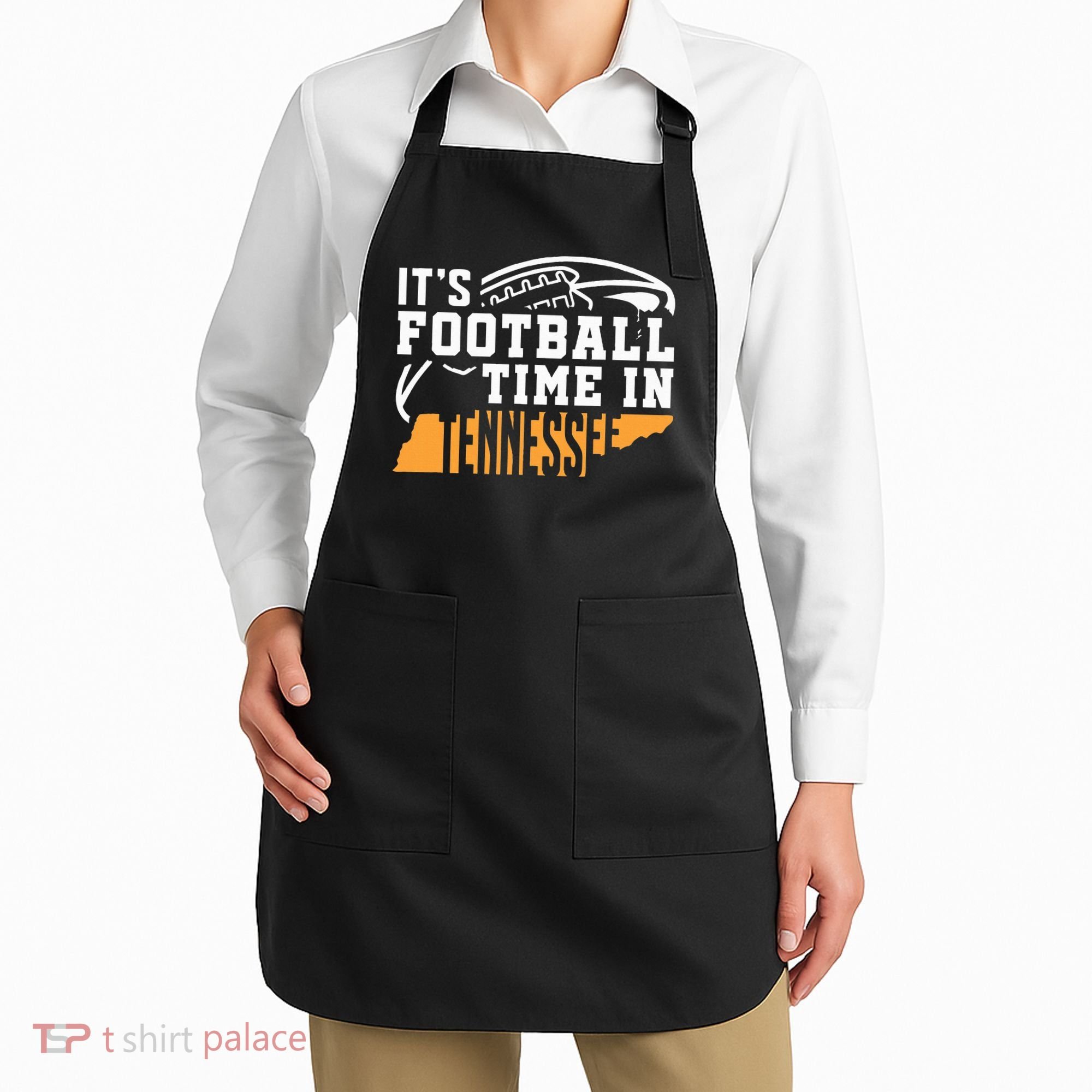 ItS Football Time In Tennessee Orange And White Apron