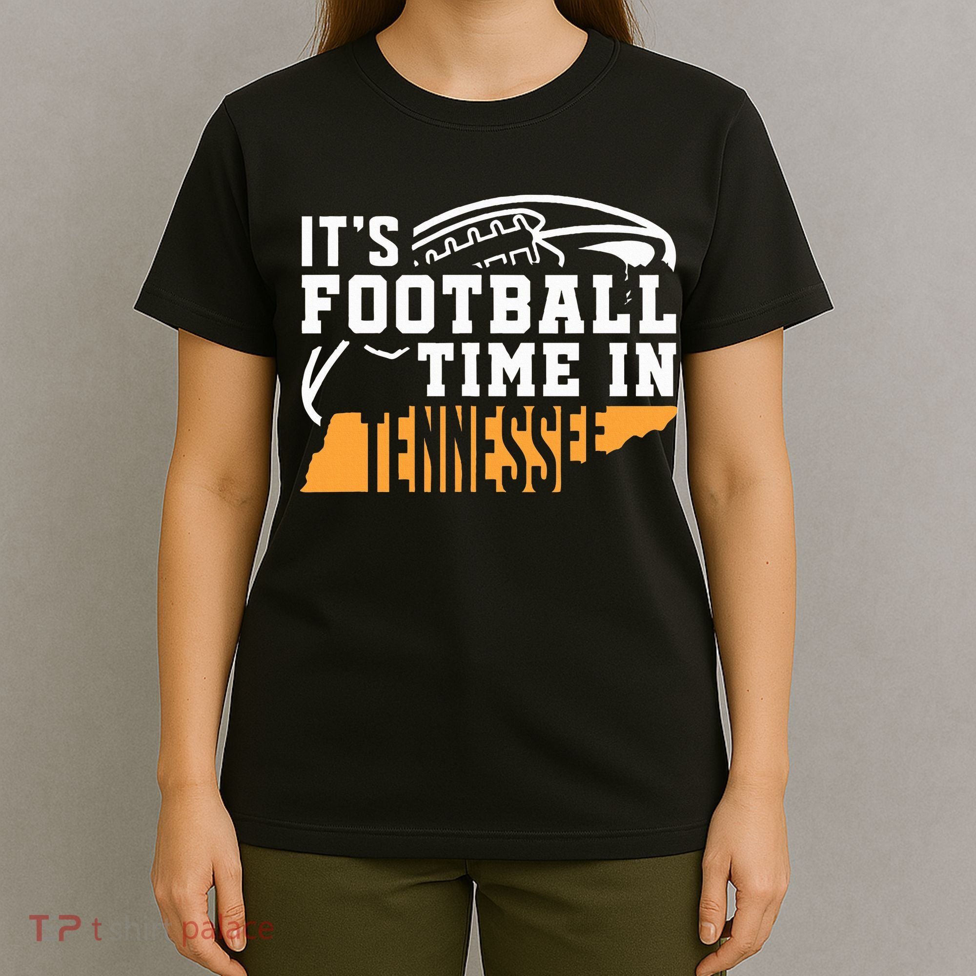 ItS Football Time In Tennessee Orange And White T-Shirt