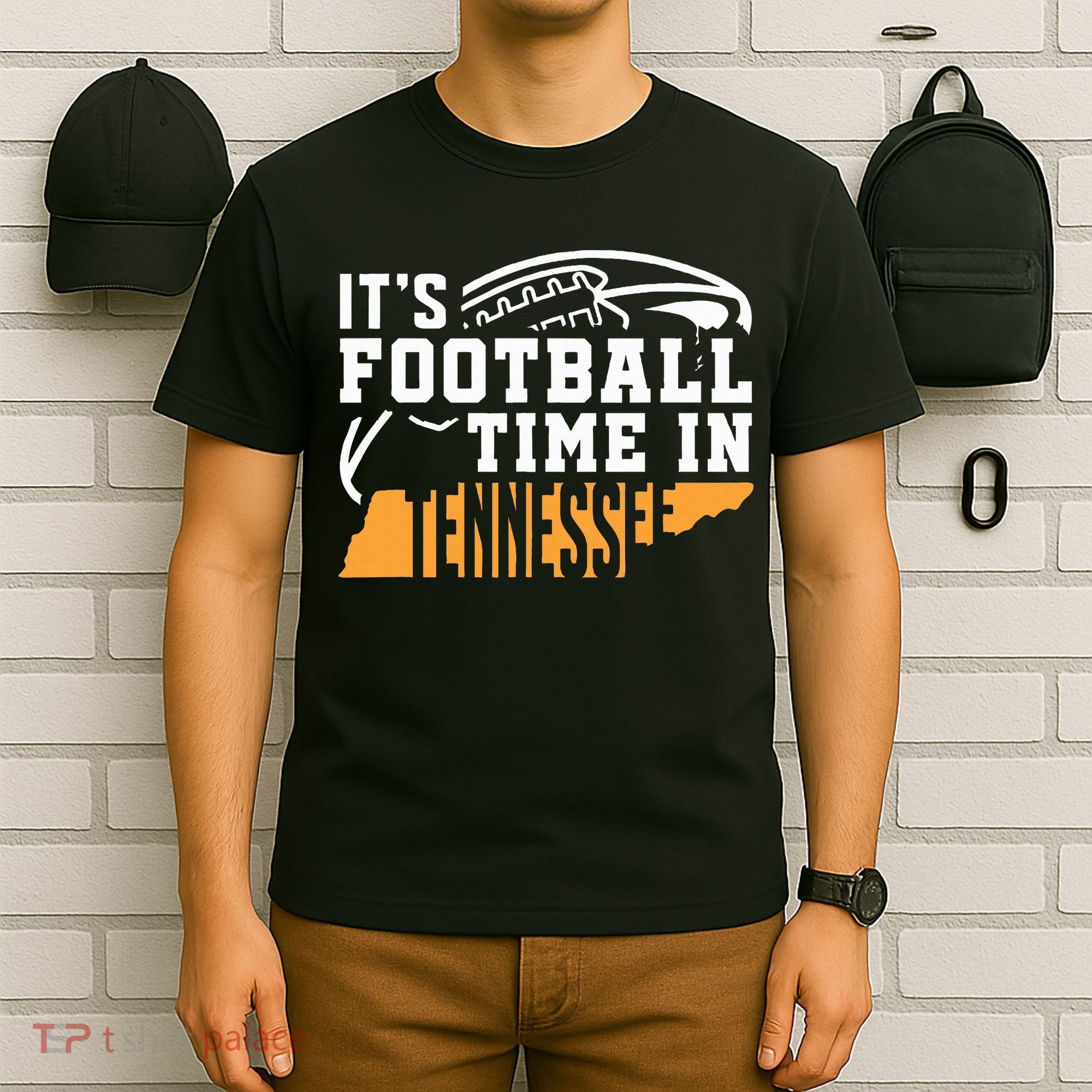ItS Football Time In Tennessee Orange And White T-Shirt